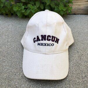 VTG CARIBBEAN SIDE Cancun Mexico Baseball Hat Men's Beige Adjustable Cap​
